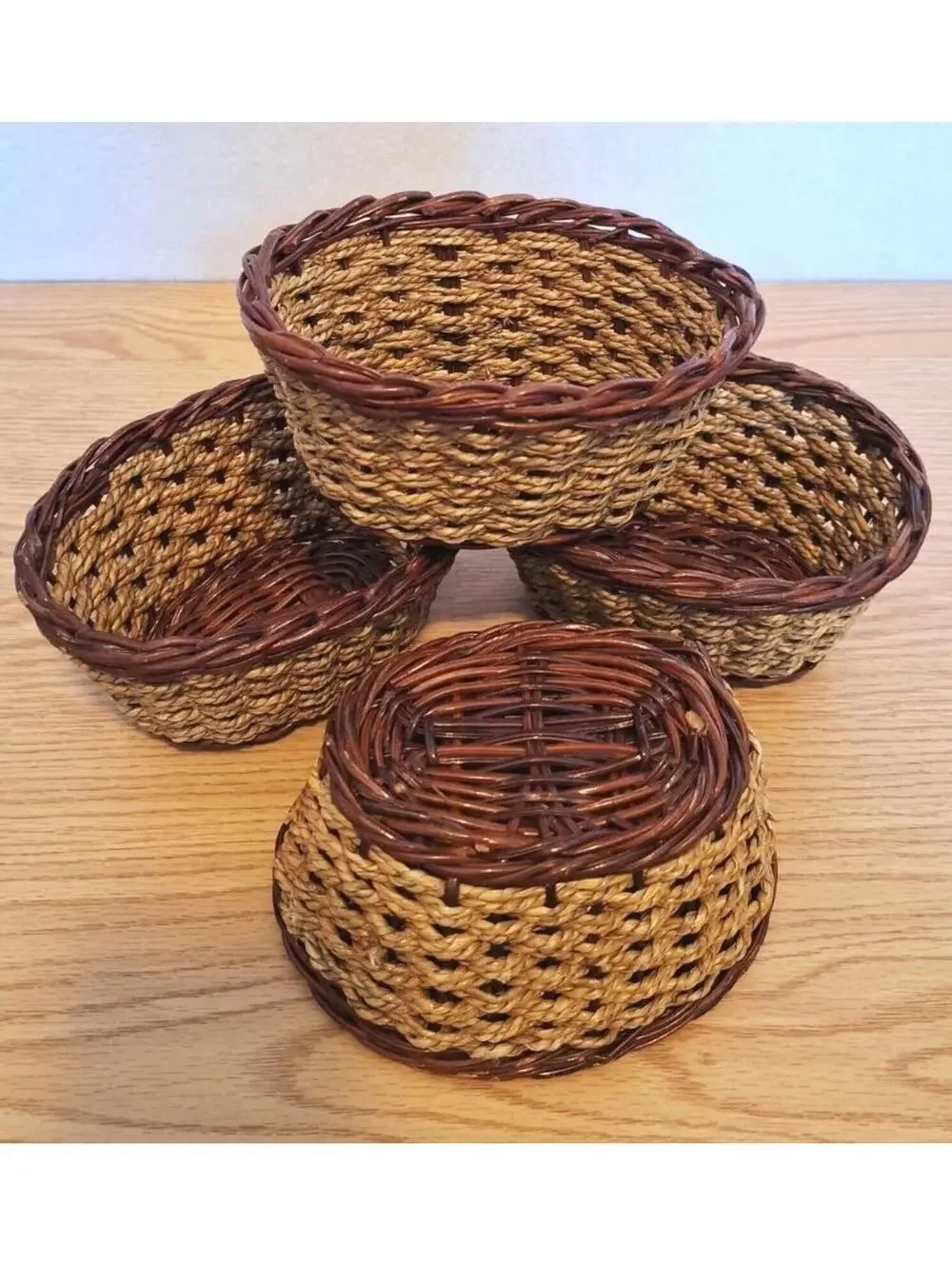 Handwoven Seagrass Baskets 6.5